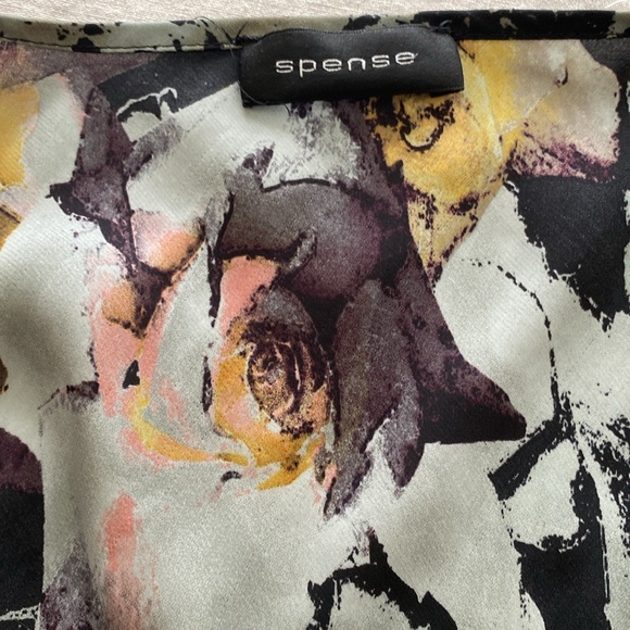 Spense | XL silky sleeveless | watercolor rose print - Picture 2 of 4